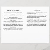 Programme de funérailles avec photo élégante moder (Dos)