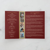 Programme de funérailles avec thème royal or et bo (Intérieur)
