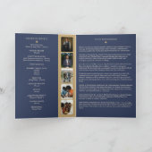 Programme de funérailles avec thème royal or et ma (Intérieur)