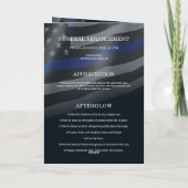 Programme de funérailles bifold mémorial de police (Dos)