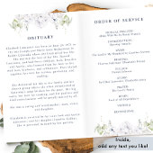 Programme de funérailles/célébrations florales bla