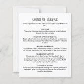 Programme de funérailles élégant et moderne en pho (Dos)