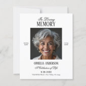 Programme de funérailles élégant et moderne en pho (Devant)