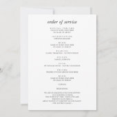 Programme de funérailles en écriture à la mémoire (Dos)