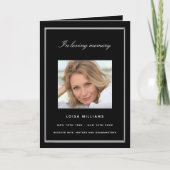 programme de funérailles en photo noir blanc (Devant)