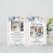 Programme de funérailles floral élégant | Ordre du (Debout devant)