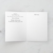 Programme de funérailles Jésus, Écriture, Chrétien (Intérieur)