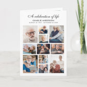 Programme de funérailles/mémorial moderne plié pou (Devant)