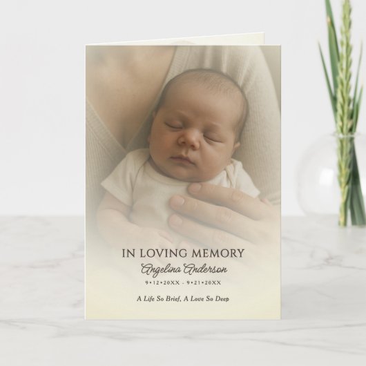 Programme de funérailles/Mémorial plié pour bébé a (Devant)