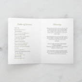 Programme de funérailles minimaliste Tulipes blanc (Intérieur)