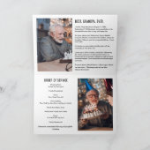 Programme de funérailles moderne 7 photos avec bio (Intérieur)