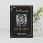 Programme de funérailles noir doré, Programme de f (Debout devant)