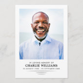 Programme de funérailles photo simple moderne 2 pa (Devant)