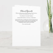 Programme de funérailles plié moderne 16 photos (Dos)