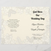 Programme de grande cérémonie Mariage des fleurs h (Devant)