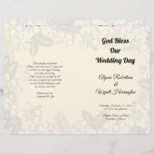 Programme de grande cérémonie Mariage des fleurs h (Devant / Derrière)