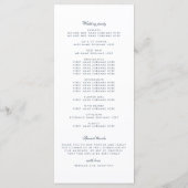 Programme de jour de mariage de la feuille tropica (Dos)