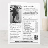 Programme de Journal de Mariage Classique Noir & B (Dos)