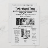 Programme de journaux de mariage personnalisé (Devant / Derrière)