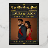 Programme de journaux Mariages de luxe Foil Card (Recto)