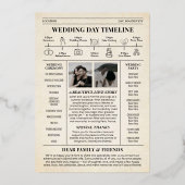 Programme de journaux Mariages de luxe Foil Card (Verso)