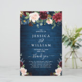 Programme de la cérémonie de Mariage Blue Blush de (Debout devant)