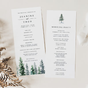 Programme de la Cérémonie de Mariage de Timber Gro