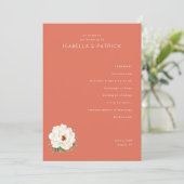 Programme de la cérémonie de mariage florale corai (Debout devant)