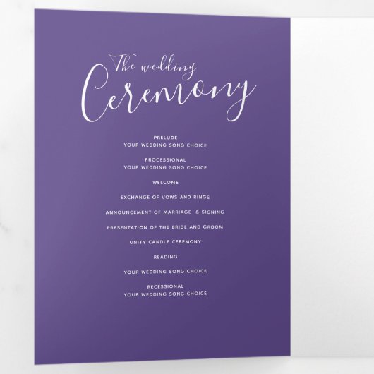 Programme de la cérémonie de renouvellement du mar (Intérieur en premier)