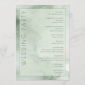 Programme de la cérémonie Serene Mint Watercolor (Dos)