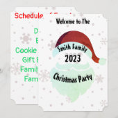 Programme de la fête de Noël de la famille Santa (Devant / Derrière)