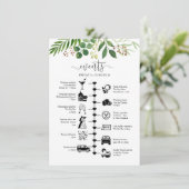 Programme de la réception de mariage avec une touc (Debout devant)