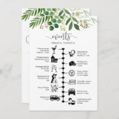 Programme de la réception de mariage avec une touc (Devant / Derrière)