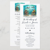 Programme de l'aquarium à l'aquarelle Poissons et (Devant / Derrière)