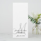 Programme de l'église mariage Monogramme Linge bla (Debout devant)