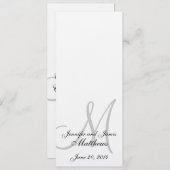 Programme de l'église mariage Monogramme Linge bla (Devant / Derrière)