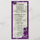 Programme de l'église mariage - Tourbillon floral (Dos)