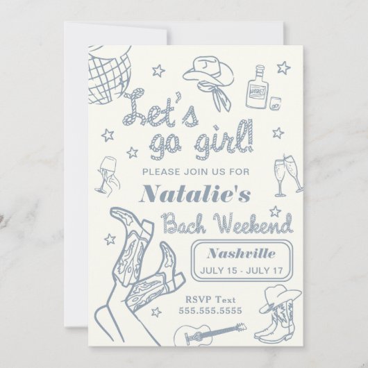 Programme de l'enterrement de vie de jeune fille à (Devant)