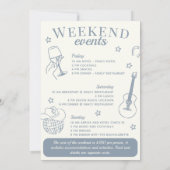 Programme de l'enterrement de vie de jeune fille à (Dos)