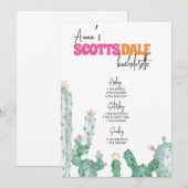 Programme de l'enterrement de vie de jeune fille à (Devant / Derrière)