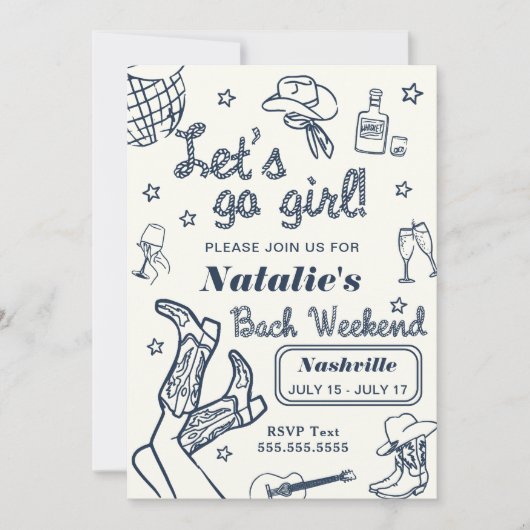 Programme de l'enterrement de vie de jeune fille à (Devant)