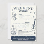 Programme de l'enterrement de vie de jeune fille à (Dos)