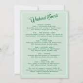 Programme de l'enterrement de vie de jeune fille B (Dos)