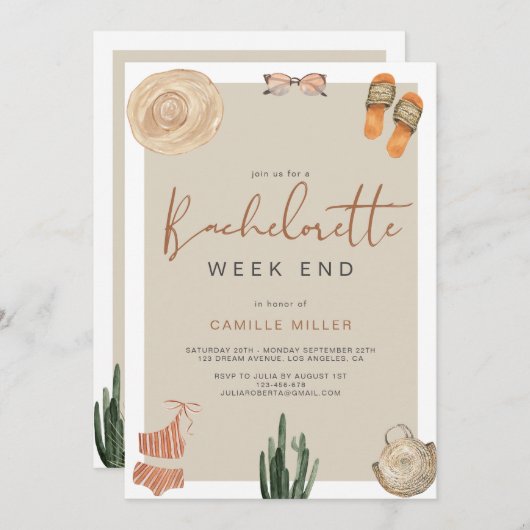 Programme de l'enterrement de vie de jeune fille B (Devant / Derrière)