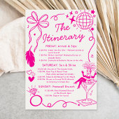 Programme de l'enterrement de vie de jeune fille d