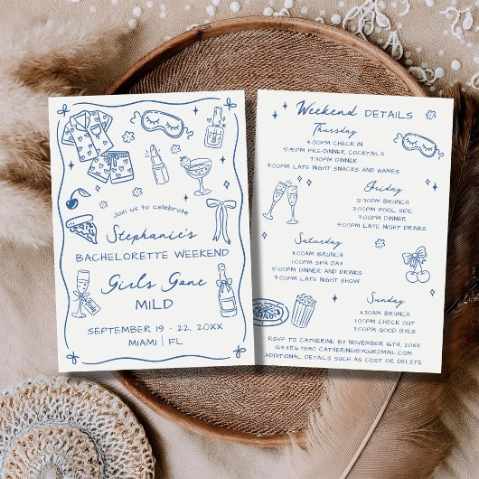 Programme de l'enterrement de vie de jeune fille G