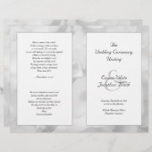 Programme de longue cérémonie florale noire et bla (Devant / Derrière)