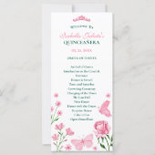 Programme de l'ordre des événements Blush Pink Qui (Devant)