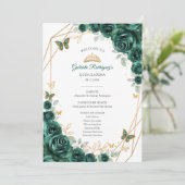 Programme de l'ordre des événements de Quinceanera (Debout devant)