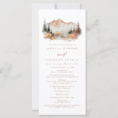 Programme de l'Ordre des événements du Mariage de  (Devant)